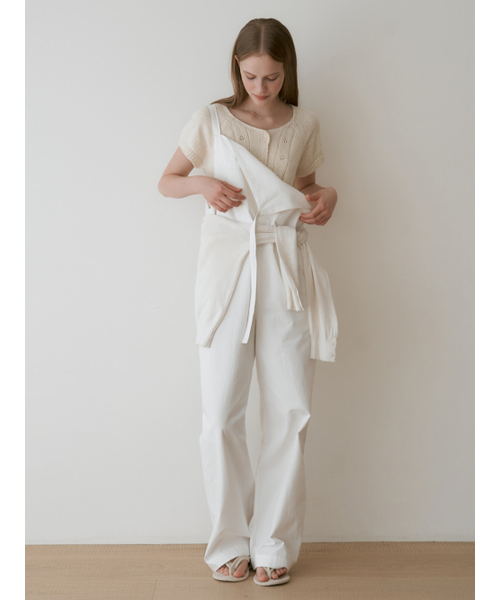 THEMITTEN(ザ・ミトン)の「Caramel overall pants (white)(サロペット/オーバーオール・レディース・その他・FREE)」の2枚目の写真