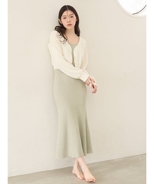 SNIDEL HOME（スナイデルホーム）の「カーディガン×ワンピースセット（ルームウェア/パジャマ・レディース・ピンク/オフホワイト/モカ/ミント・F）」の16枚目の写真