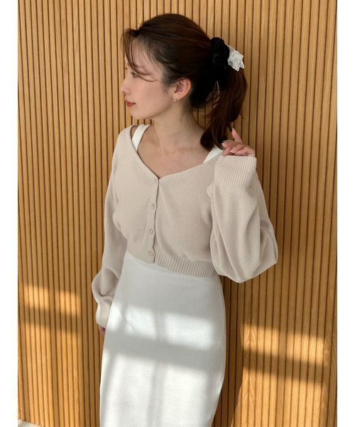 SNIDEL HOME（スナイデルホーム）の「カーディガン×ワンピースセット（ルームウェア/パジャマ・レディース・ピンク/オフホワイト/モカ/ミント・F）」の11枚目の写真