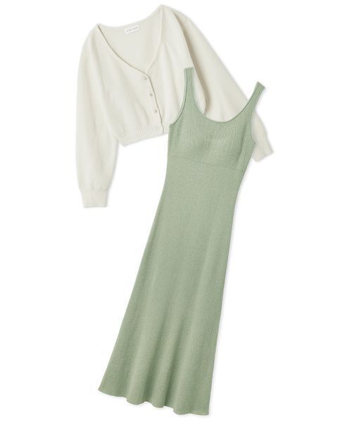 SNIDEL HOME（スナイデルホーム）の「カーディガン×ワンピースセット（ルームウェア/パジャマ・レディース・ピンク/オフホワイト/モカ/ミント・F）」の15枚目の写真