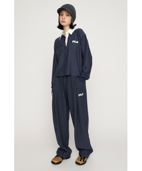 SLY（スライ）の「FILA x SLY BARREL LEG SW PT フィラスライバレルレッグスウェットパンツ 春服（スウェットパンツ・レディース・ブラウン/ネイビー系・FREE）」の13枚目の写真