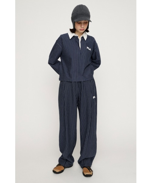 SLY（スライ）の「FILA x SLY BARREL LEG SW PT フィラスライバレルレッグスウェットパンツ 春服（スウェットパンツ・レディース・ブラウン/ネイビー系・FREE）」の14枚目の写真