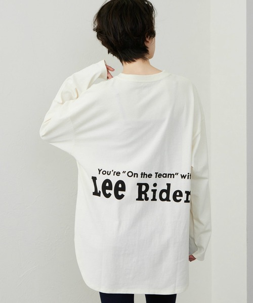 Lee(リー)の「Lee/リー ラウンドヘム ロングスリーブTシャツ(Tシャツ/カットソー・レディース・ブラック/ホワイト/ブラウン・MEDIUM/SMALL)」の1枚目の写真