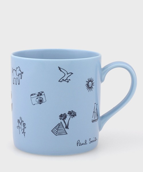 Paul Smith(ポールスミス)の「“Travel Print” マグカップ【160980 60A】(グラス/マグカップ/タンブラー・メンズ・ライトブルー・FREE)」の1枚目の写真