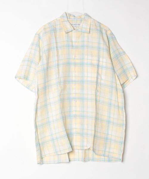 INDIVIDUALIZED SHIRTS（インディビジュアライズドシャツ）の「【SE1】【INDIVIDUALIZED SHIRTS/インディビジュアライズドシャツ】 CUSTUM CAMPCOLLARCHECK SS SHIRT（シャツ/ブラウス・メンズ・Yellow/PINK/ライトイエロー・L）」の2枚目の写真
