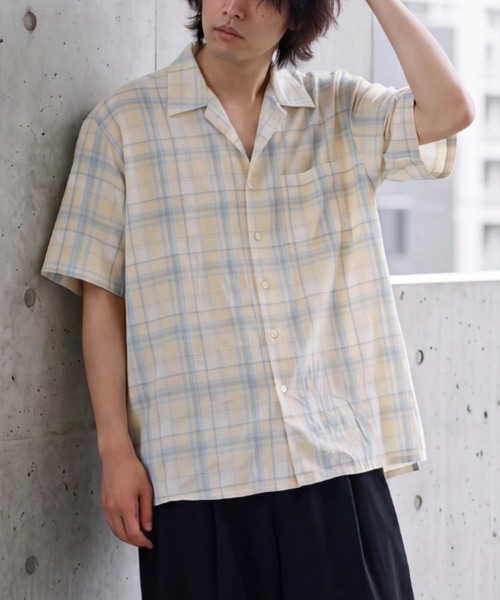INDIVIDUALIZED SHIRTS(インディビジュアライズドシャツ)の「【SE1】【INDIVIDUALIZED SHIRTS/インディビジュアライズドシャツ】 CUSTUM CAMPCOLLARCHECK SS SHIRT(シャツ/ブラウス・メンズ・Yellow/PINK/ライトイエロー・L/M)」の2枚目の写真