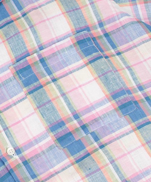 INDIVIDUALIZED SHIRTS（インディビジュアライズドシャツ）の「【SE1】【INDIVIDUALIZED SHIRTS/インディビジュアライズドシャツ】 CUSTUM CAMPCOLLARCHECK SS SHIRT（シャツ/ブラウス・メンズ・Yellow/PINK/ライトイエロー・L/M）」の8枚目の写真