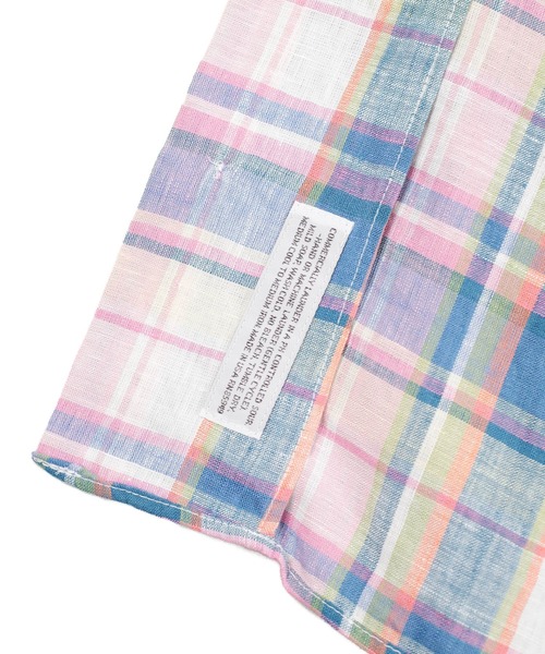 INDIVIDUALIZED SHIRTS（インディビジュアライズドシャツ）の「【SE1】【INDIVIDUALIZED SHIRTS/インディビジュアライズドシャツ】 CUSTUM CAMPCOLLARCHECK SS SHIRT（シャツ/ブラウス・メンズ・Yellow/PINK/ライトイエロー・L/M）」の10枚目の写真