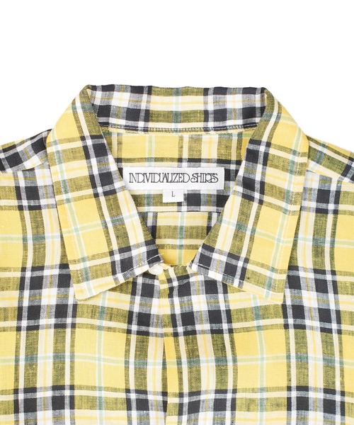 INDIVIDUALIZED SHIRTS（インディビジュアライズドシャツ）の「【SE1】【INDIVIDUALIZED SHIRTS/インディビジュアライズドシャツ】 CUSTUM CAMPCOLLARCHECK SS SHIRT（シャツ/ブラウス・メンズ・Yellow/PINK/ライトイエロー・L/M）」の16枚目の写真