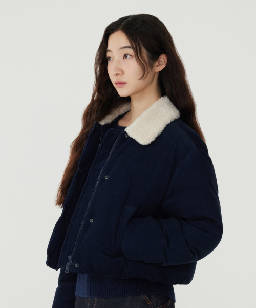 COVERNAT WOMAN(カバーナットウーマン)の「ウィメンズカラーコーデュロイショートダウンジャケットネイビー(ダウンジャケット/コート・レディース・その他・WS/WM)」の7枚目の写真