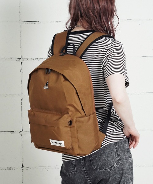KANGOL（カンゴール）の「"06"≪KANGOL≫6ポケット/15L ボックスロゴ バックパック（バックパック/リュック・メンズ・ブラウン/ライトグレー/ブラック・ONE SIZE）」の13枚目の写真