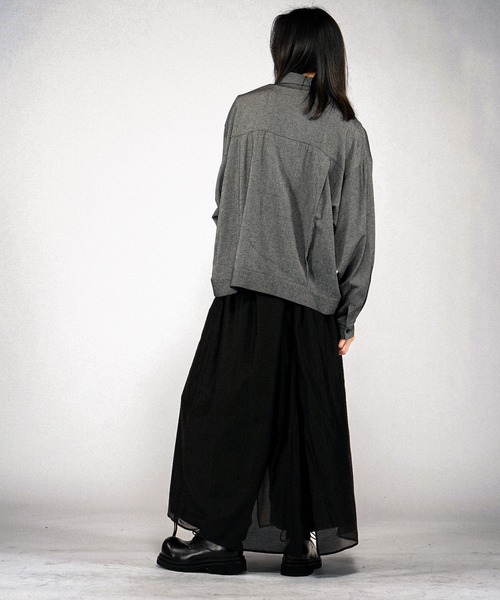 NO ID.(ノーアイディ)の「【NO ID.】Dry Crossover Shirt / ドライクロスオーバーシャツ(シャツ/ブラウス・メンズ・ホワイト/ブラック/その他23・ONE SIZE)」の5枚目の写真