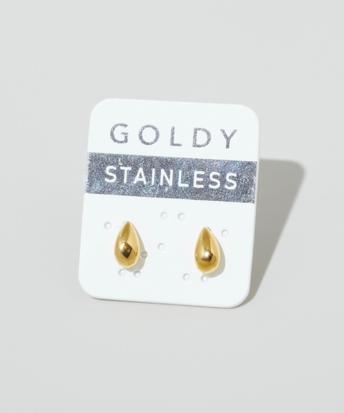 GOLDY(ゴールディ)の「【金属アレルギー軽減】ミニマム ドロップ ステンレス ピアス(ピアス(両耳用)・レディース・ゴールド/シルバー・FREE)」の4枚目の写真