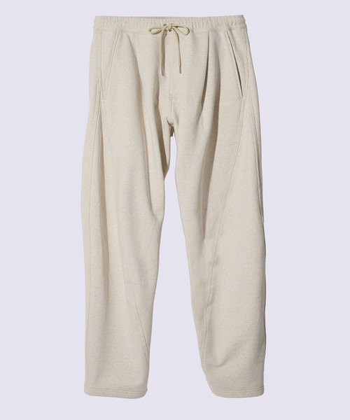 KHOKI(コッキ)の「【KHOKI/コッキ】3D Cutting Sweat Pants(スウェットパンツ・メンズ・ブラック/アイボリー・2/1)」の1枚目の写真