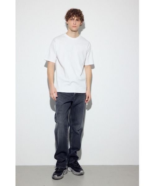 AZUL by moussy（アズールバイマウジー）の「プレミアムコットンベーシック半袖Tシャツ（Tシャツ/カットソー・メンズ・グレー/オフホワイト/ブラック・LARGE/MEDIUM/SMALL）」の7枚目の写真