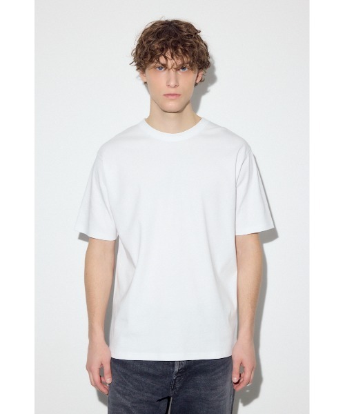 AZUL by moussy（アズールバイマウジー）の「プレミアムコットンベーシック半袖Tシャツ（Tシャツ/カットソー・メンズ・グレー/オフホワイト/ブラック・LARGE/MEDIUM/SMALL）」の8枚目の写真