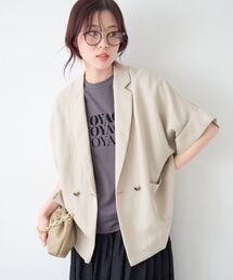 le.coeur blanc | タンブラーハーフスリーブテーラードジャケット(テーラードジャケット)