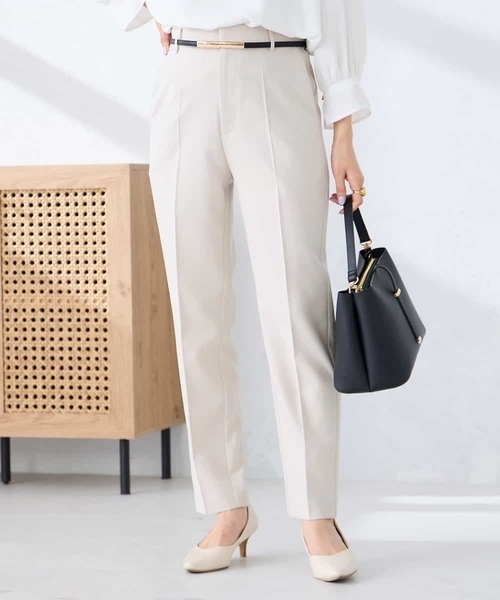 a.v.v（アーヴェヴェ）の「【洗える/UVカット】リネンライクストレッチテーパードパンツ（その他パンツ・レディース・ネイビー/グレー/ベージュ・34/40/38/42/36）」の18枚目の写真