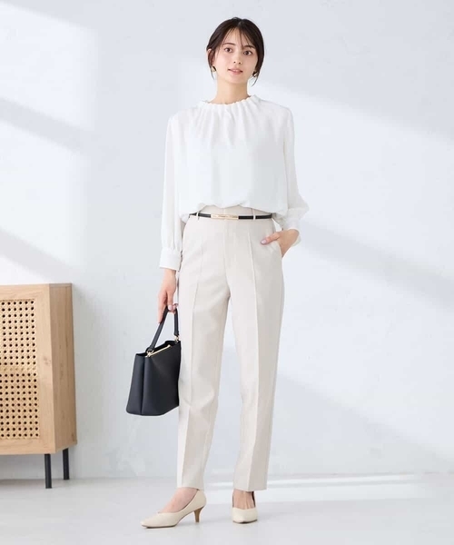 a.v.v（アーヴェヴェ）の「【洗える/UVカット】リネンライクストレッチテーパードパンツ（その他パンツ・レディース・ネイビー/グレー/ベージュ・34/40/38/42/36）」の19枚目の写真