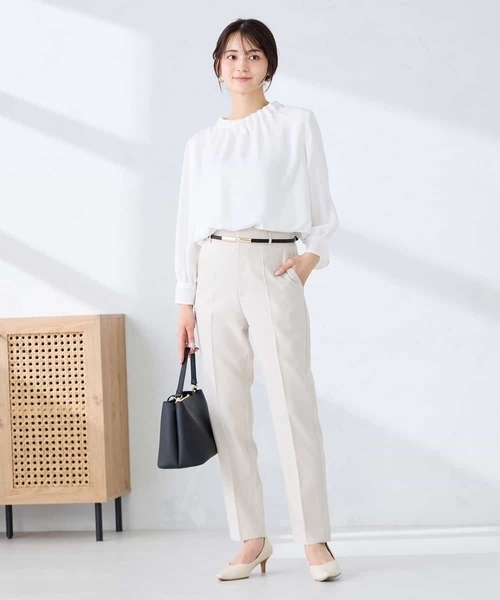 a.v.v（アーヴェヴェ）の「【洗える/UVカット】リネンライクストレッチテーパードパンツ（その他パンツ・レディース・ネイビー/グレー/ベージュ・34/40/38/42/36）」の20枚目の写真