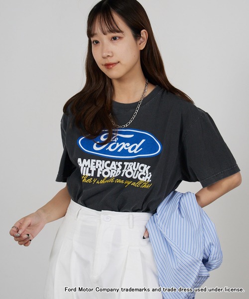 GOOD ROCK SPEED(グッドロックスピード)の「GOOD ROCK SPEED/グッドロックスピード FORD アメカジテイスト 丸胴 クルーネックTシャツ2026年 夏 夏服(Tシャツ/カットソー・メンズ・ホワイト/チャコールグレー・M/L/XL)」の16枚目の写真