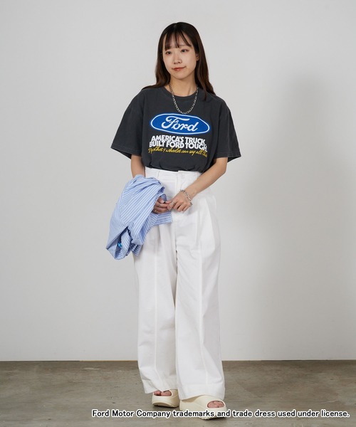 GOOD ROCK SPEED(グッドロックスピード)の「GOOD ROCK SPEED/グッドロックスピード FORD アメカジテイスト 丸胴 クルーネックTシャツ2026年 夏 夏服(Tシャツ/カットソー・メンズ・ホワイト/チャコールグレー・M/L/XL)」の17枚目の写真