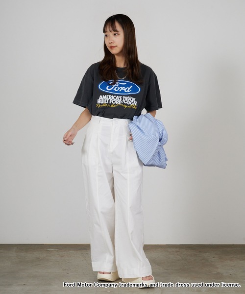GOOD ROCK SPEED(グッドロックスピード)の「GOOD ROCK SPEED/グッドロックスピード FORD アメカジテイスト 丸胴 クルーネックTシャツ2026年 夏 夏服(Tシャツ/カットソー・メンズ・ホワイト/チャコールグレー・M/L/XL)」の18枚目の写真