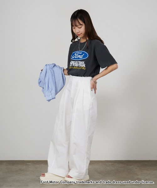 GOOD ROCK SPEED(グッドロックスピード)の「GOOD ROCK SPEED/グッドロックスピード FORD アメカジテイスト 丸胴 クルーネックTシャツ2026年 夏 夏服(Tシャツ/カットソー・メンズ・ホワイト/チャコールグレー・M/L/XL)」の20枚目の写真