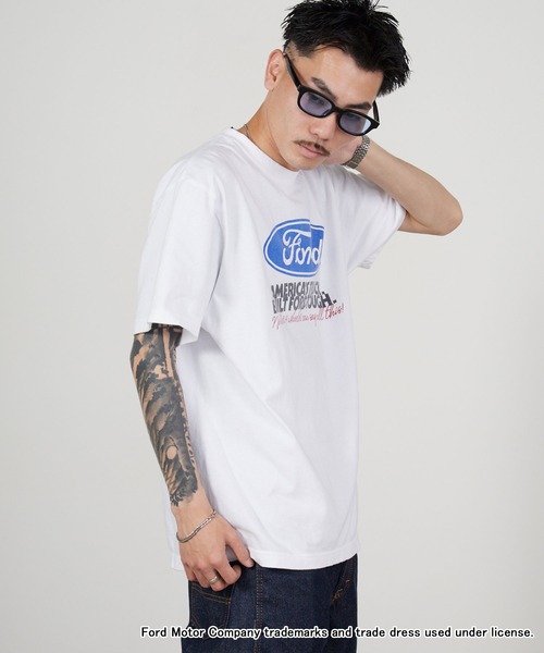 GOOD ROCK SPEED(グッドロックスピード)の「GOOD ROCK SPEED/グッドロックスピード FORD アメカジテイスト 丸胴 クルーネックTシャツ2026年 夏 夏服(Tシャツ/カットソー・メンズ・ホワイト/チャコールグレー・M/L/XL)」の8枚目の写真