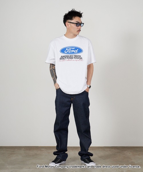 GOOD ROCK SPEED(グッドロックスピード)の「GOOD ROCK SPEED/グッドロックスピード FORD アメカジテイスト 丸胴 クルーネックTシャツ2026年 夏 夏服(Tシャツ/カットソー・メンズ・ホワイト/チャコールグレー・M/L/XL)」の10枚目の写真