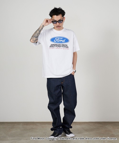 GOOD ROCK SPEED(グッドロックスピード)の「GOOD ROCK SPEED/グッドロックスピード FORD アメカジテイスト 丸胴 クルーネックTシャツ2026年 夏 夏服(Tシャツ/カットソー・メンズ・ホワイト/チャコールグレー・M/L/XL)」の11枚目の写真