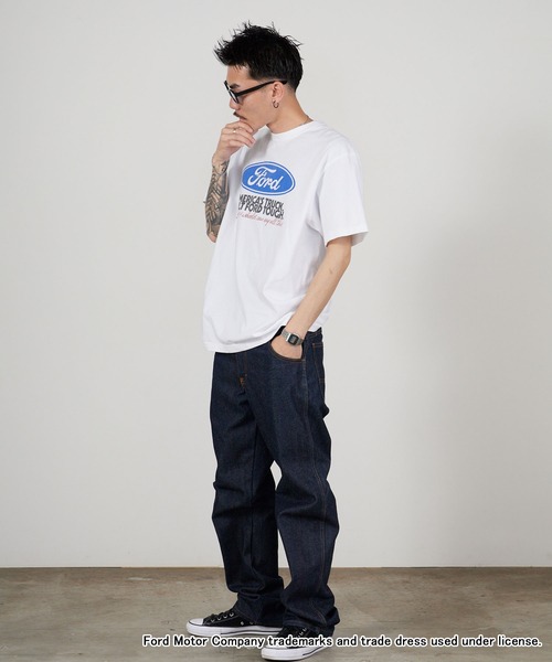 GOOD ROCK SPEED(グッドロックスピード)の「GOOD ROCK SPEED/グッドロックスピード FORD アメカジテイスト 丸胴 クルーネックTシャツ2026年 夏 夏服(Tシャツ/カットソー・メンズ・ホワイト/チャコールグレー・M/L/XL)」の12枚目の写真
