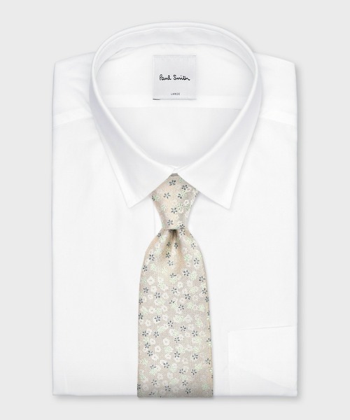 Paul Smith（ポールスミス）の「“Textured Floral” タイ【160054 552MJ】（ネクタイ・メンズ・ネイビー/ブルーグリーン/ライトベージュ/ライトブルー・FREE）」の6枚目の写真