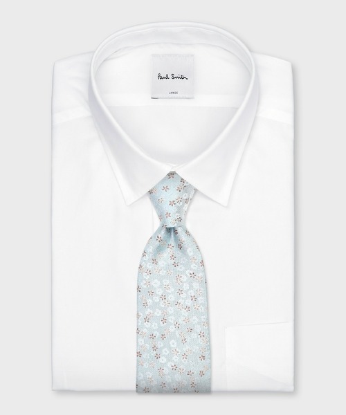 Paul Smith（ポールスミス）の「“Textured Floral” タイ【160054 552MJ】（ネクタイ・メンズ・ネイビー/ブルーグリーン/ライトベージュ/ライトブルー・FREE）」の8枚目の写真
