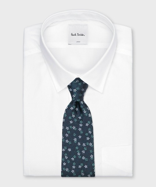 Paul Smith（ポールスミス）の「“Textured Floral” タイ【160054 552MJ】（ネクタイ・メンズ・ネイビー/ブルーグリーン/ライトベージュ/ライトブルー・FREE）」の12枚目の写真
