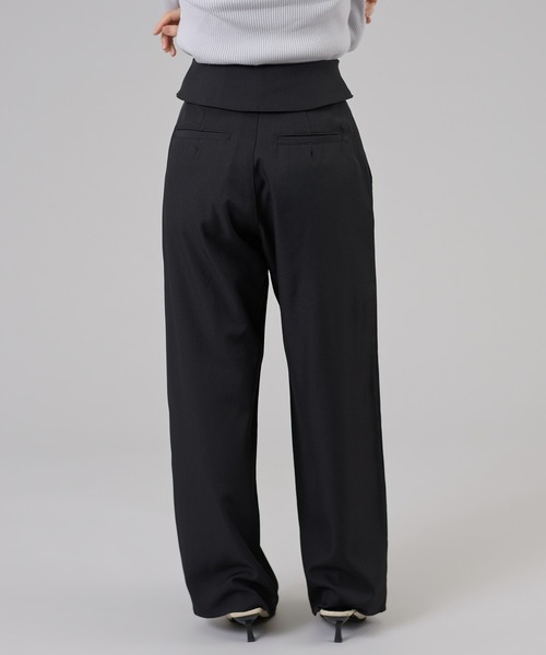 apres jour mignon（アプレジュールミニョン）の「ウエストフラップストレートパンツ（スラックス・レディース・アイボリー/ブラック/グリーン系その他・MEDIUM/LARGE/SMALL）」の16枚目の写真