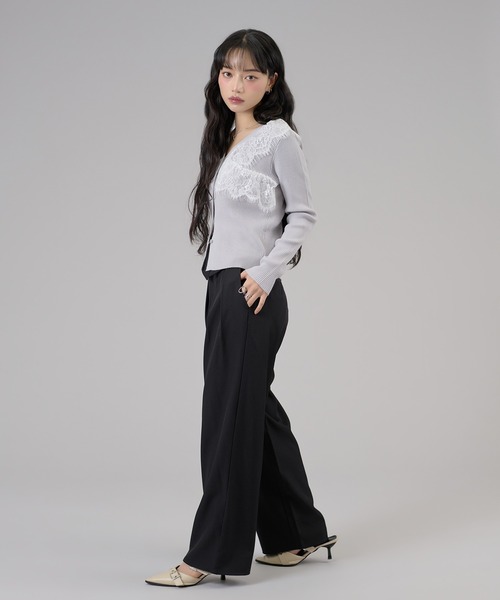 apres jour mignon（アプレジュールミニョン）の「ウエストフラップストレートパンツ（スラックス・レディース・アイボリー/ブラック/グリーン系その他・MEDIUM/LARGE/SMALL）」の18枚目の写真