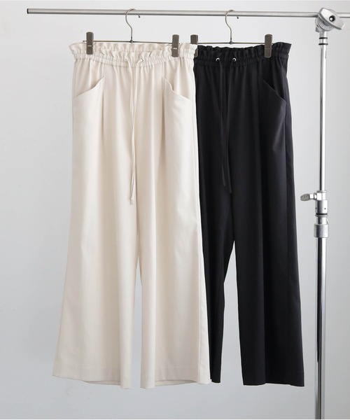 for/c（フォーシー）の「[セットアップ対応]ドライオックスウエストドロストパンツ【サスティナブル】（その他パンツ・レディース・スミクロ/アイボリー・M/L/LL/PM/TM）」の3枚目の写真