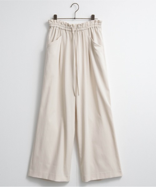for/c（フォーシー）の「[セットアップ対応]ドライオックスウエストドロストパンツ【サスティナブル】（その他パンツ・レディース・スミクロ/アイボリー・M/L/LL/PM/TM）」の4枚目の写真