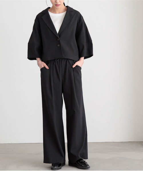 for/c（フォーシー）の「[セットアップ対応]ドライオックスウエストドロストパンツ【サスティナブル】（その他パンツ・レディース・スミクロ/アイボリー・M/L/LL/PM/TM）」の20枚目の写真