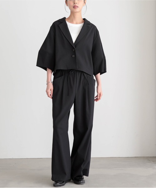 for/c（フォーシー）の「[セットアップ対応]ドライオックスウエストドロストパンツ【サスティナブル】（その他パンツ・レディース・スミクロ/アイボリー・M/L/LL/PM/TM）」の21枚目の写真