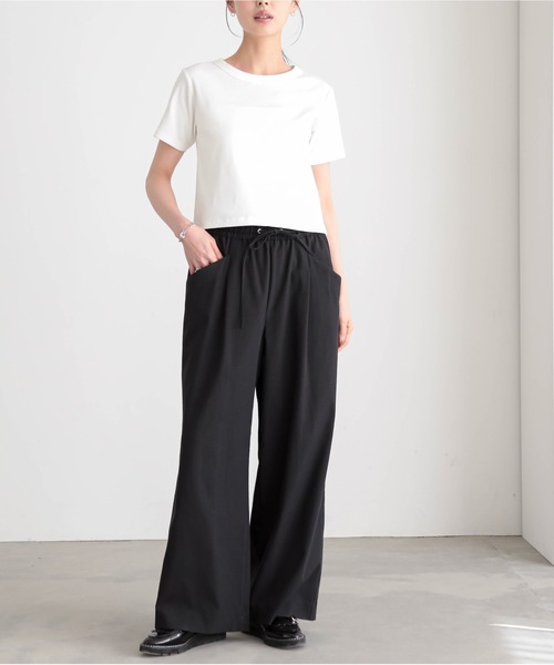 for/c（フォーシー）の「[セットアップ対応]ドライオックスウエストドロストパンツ【サスティナブル】（その他パンツ・レディース・スミクロ/アイボリー・M/L/LL/PM/TM）」の17枚目の写真