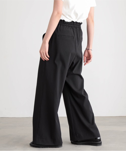 for/c（フォーシー）の「[セットアップ対応]ドライオックスウエストドロストパンツ【サスティナブル】（その他パンツ・レディース・スミクロ/アイボリー・M/L/LL/PM/TM）」の9枚目の写真