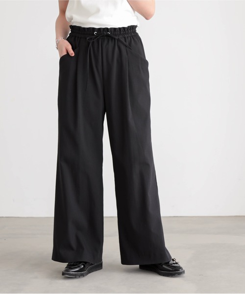 for/c（フォーシー）の「[セットアップ対応]ドライオックスウエストドロストパンツ【サスティナブル】（その他パンツ・レディース・スミクロ/アイボリー・M/L/LL/PM/TM）」の6枚目の写真