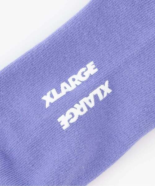 XLARGE KIDS(エクストララージキッズ)の「ファイヤーパターン クルーソックス(ソックス/靴下・キッズ・パープル/ブラック・17-19cm/15-17cm/13-15cm/19-21cm)」の4枚目の写真