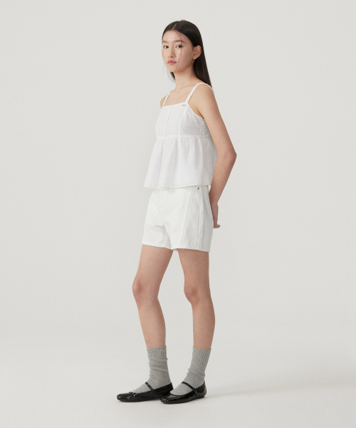 COVERNAT WOMAN(カバーナットウーマン)の「ウーマンシャーリングフレアスリーブレスブラウス ホワイト(Tシャツ/カットソー・レディース・その他・WS/WM)」の5枚目の写真