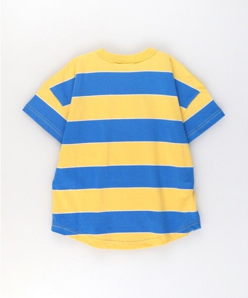 BRANSHES（ブランシェス）の「【Champion/チャンピオン】ボーダー半袖Tシャツ（Tシャツ/カットソー・キッズ・ブルー/ライトグリーン・130/120/150/100/140/110）」の3枚目の写真