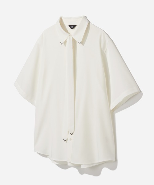 HARE（ハレ）の「【SET UP対応】シルバーパーツボウタイシャツ(HARE)（シャツ/ブラウス・メンズ・オレンジ/ホワイト/ブラック・FREE）」の2枚目の写真