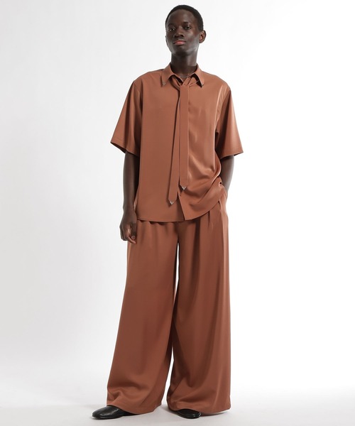 HARE（ハレ）の「【SET UP対応】シルバーパーツボウタイシャツ(HARE)（シャツ/ブラウス・メンズ・オレンジ/ホワイト/ブラック・FREE）」の12枚目の写真