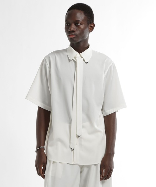 HARE（ハレ）の「【SET UP対応】シルバーパーツボウタイシャツ(HARE)（シャツ/ブラウス・メンズ・オレンジ/ホワイト/ブラック・FREE）」の13枚目の写真